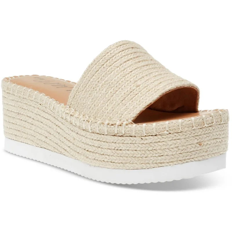 Wild Pair Womens SHERMER Woven Slide Wedge Sandals