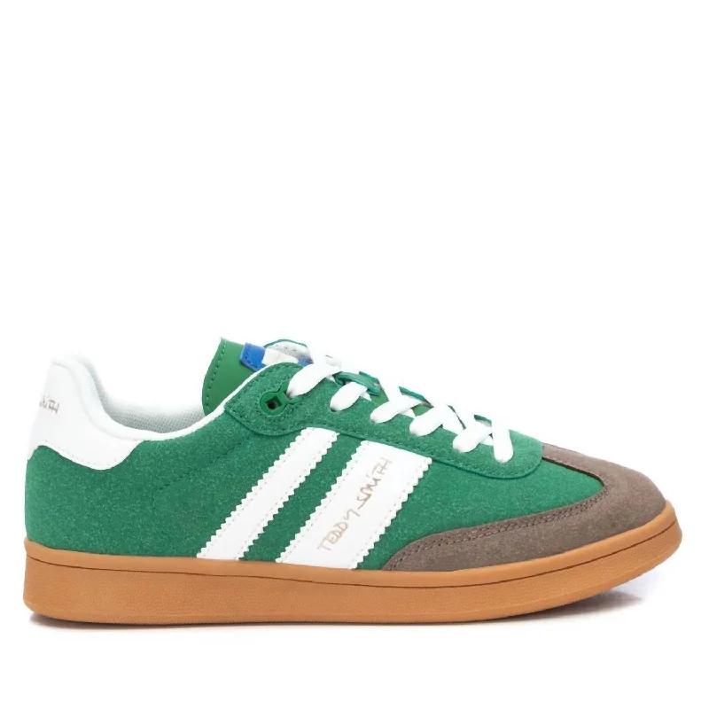 Women's Lace-Up Sneakers In Green