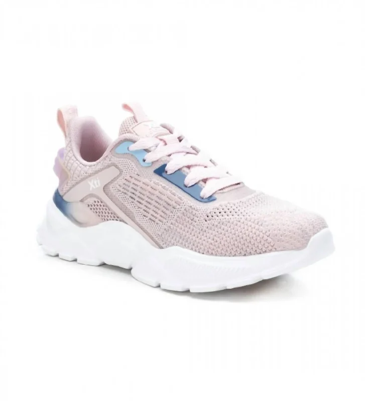 Women's Lace-Up Sneakers In Nude