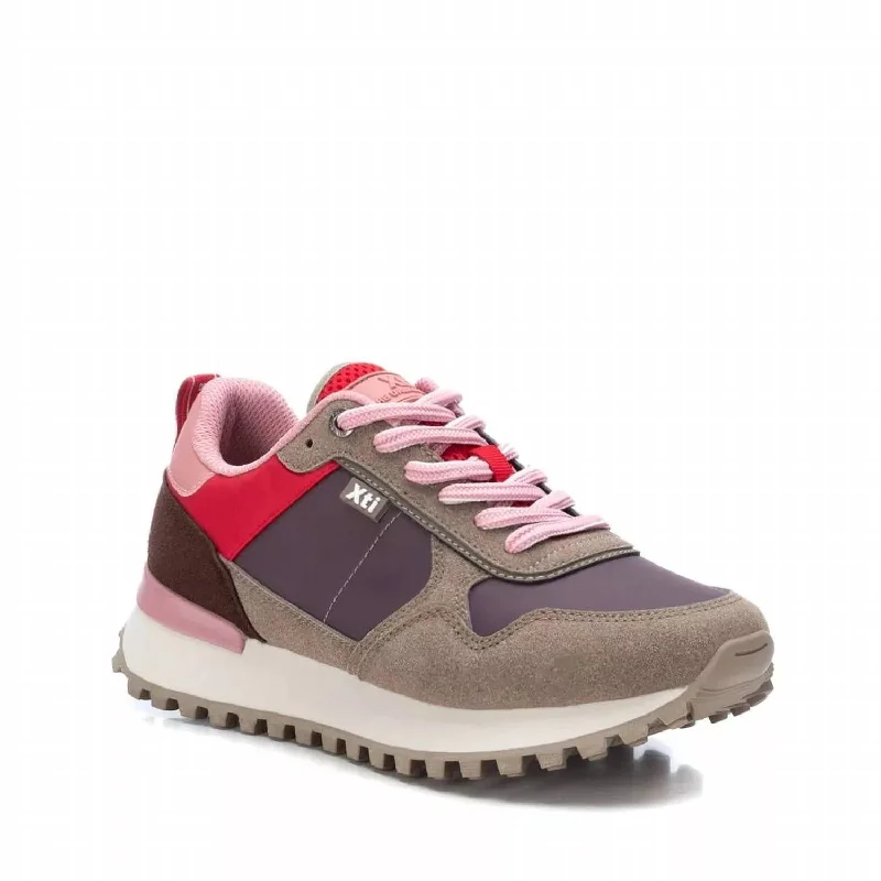 Women's Lace-Up Sneakers In Purple