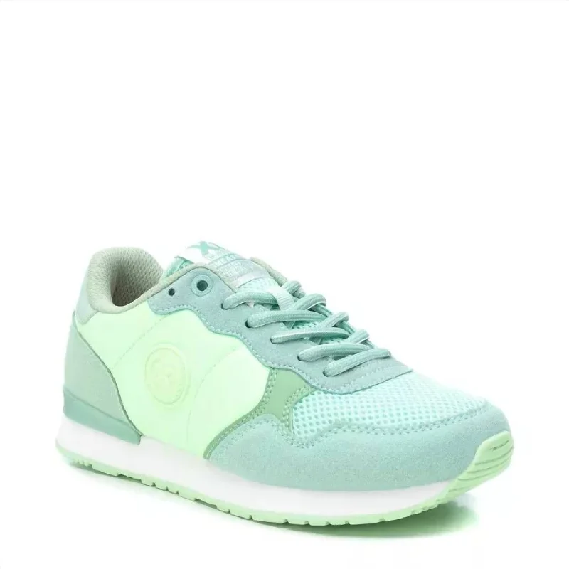 Women's Lace-Up Sneakers In Turquoise/aqua