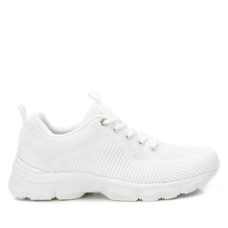 Women's Lace-Up Sneakers In White