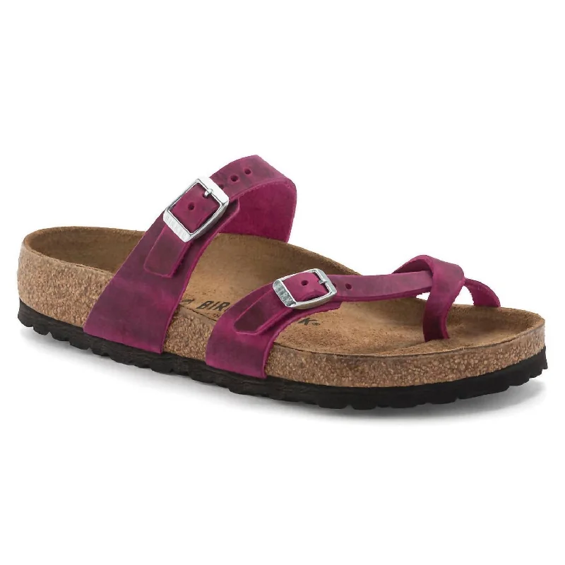 Women's Mayari Oiled Leather Sandal In Fuschia