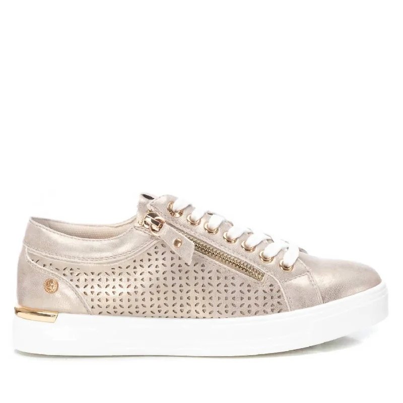 Women's Trainer Sneakers In Gold