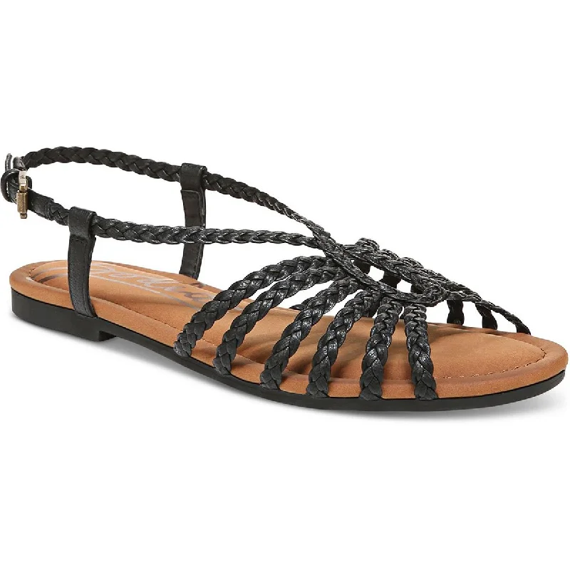 Zodiac Womens Misha Faux Leather Braided Slingback Sandals