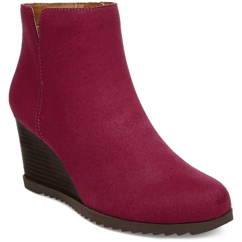 Style & Co. Womens Haidynn Faux Suede Cut Out Booties