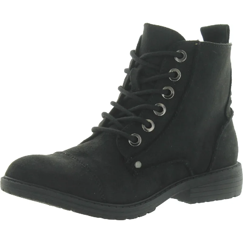 Very G Womens Birdie  Pull On Round Toe Combat & Lace-up Boots