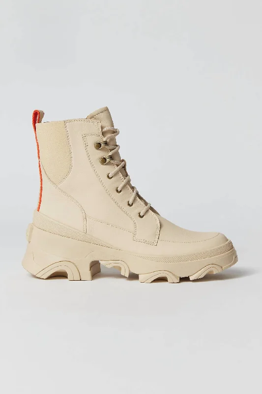 Brex Lace-Up Boot In Bleached Ceramic