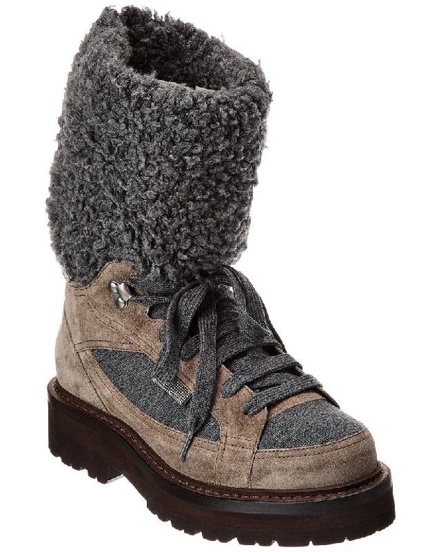 Brunello Cucinelli Suede Hiking Boot