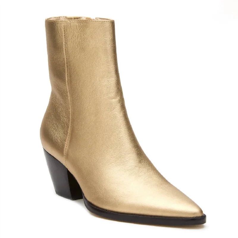 Caty Ankle Boot In Gold