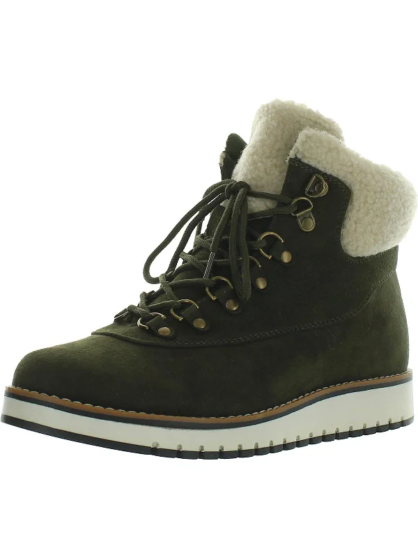 Cozy Womens Lined Winter Lace-Up Boot