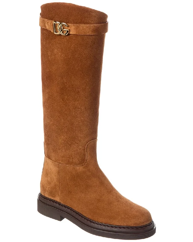 Dolce & Gabbana Suede Knee-High Boot