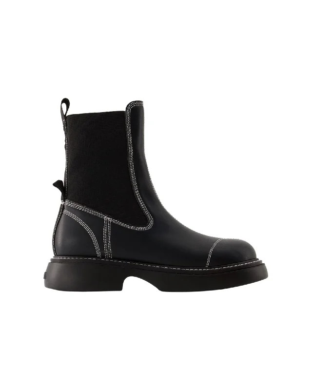 Everyday Mid Chelsea Boots - Ganni - Black