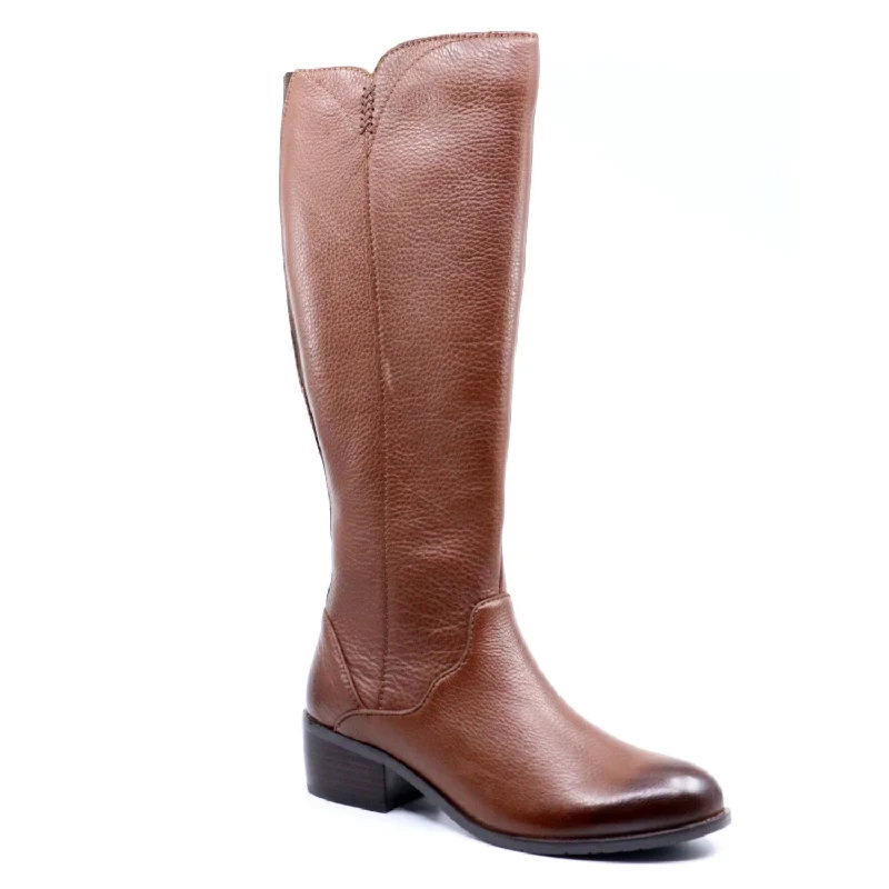 Gilly Calf-High Boot In Pebble Cuoio