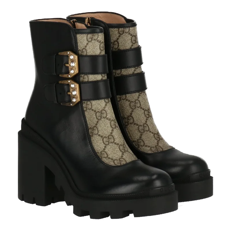 Gucci Womens Black/Beige Boot