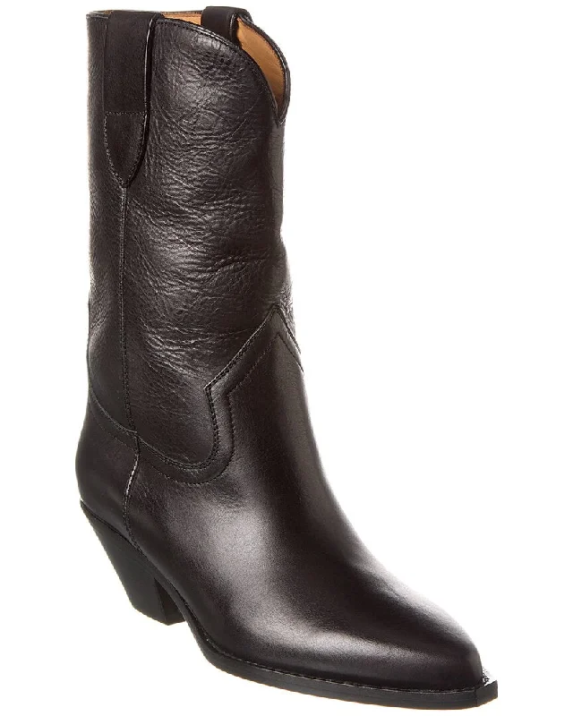 Isabel Marant Dahope Leather Cowboy Boot