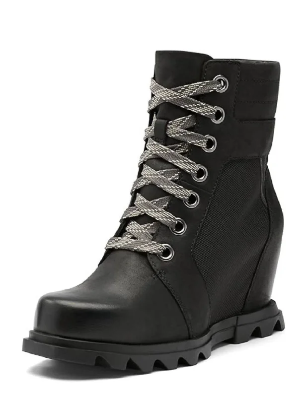 Joan Of Arctic Wedge Iii Lexie Boots In Black, Jet