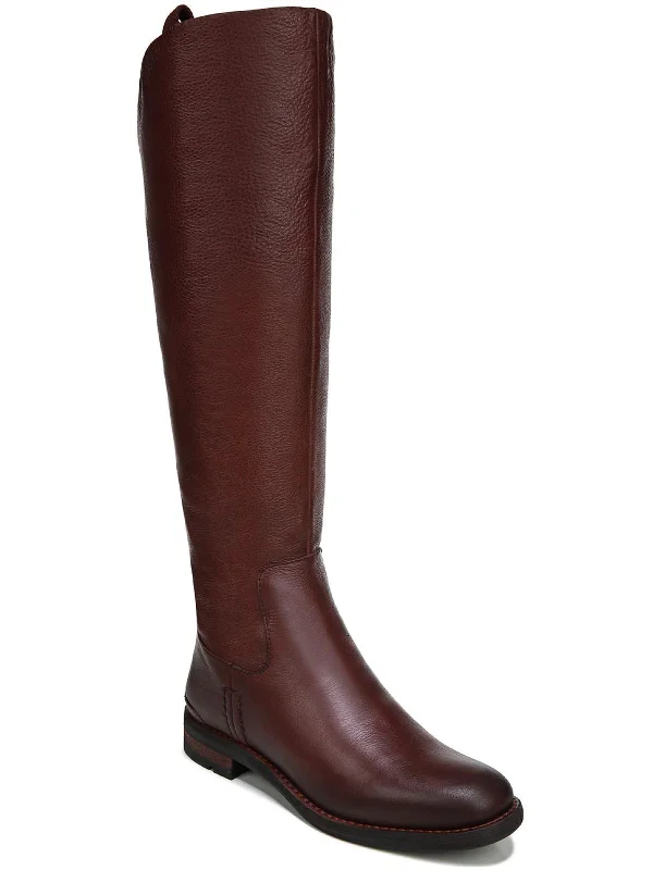 Meyer Womens Leather Zipper Knee-High Boots