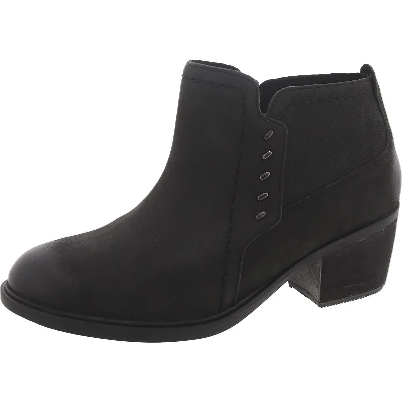 Neva Lo Womens Leather Zipper Ankle Boots