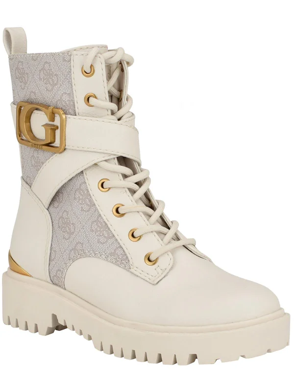 Orana  Womens Platform Combat & Lace-up Boots