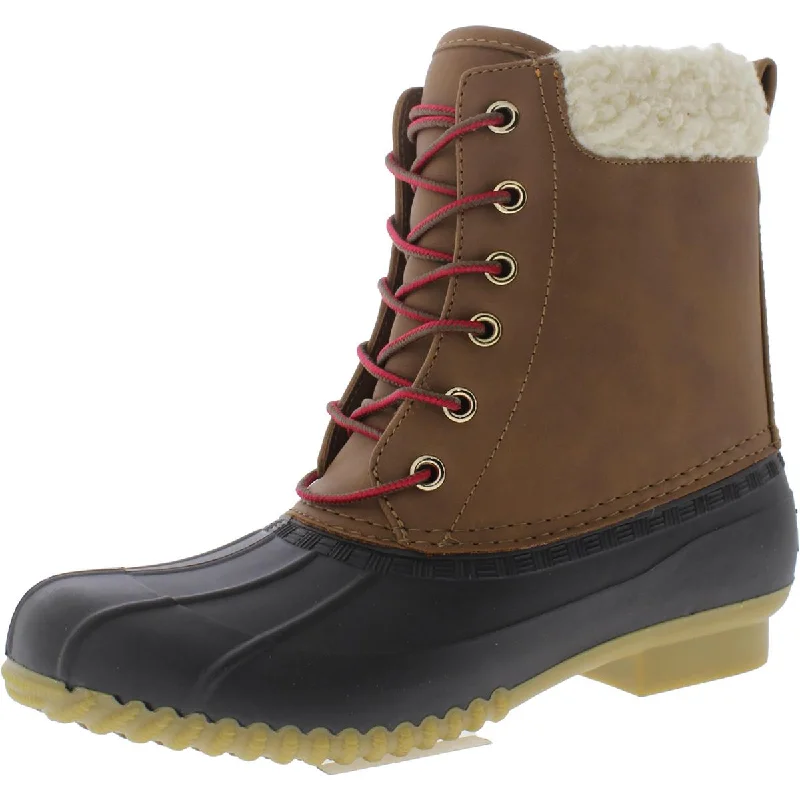 Russels Womens Faux Leather Warm Winter & Snow Boots