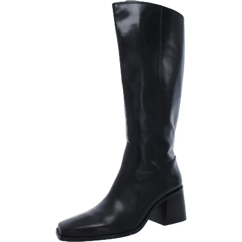 Sangeti 2 Womens Leather Wide Calf Knee-High Boots