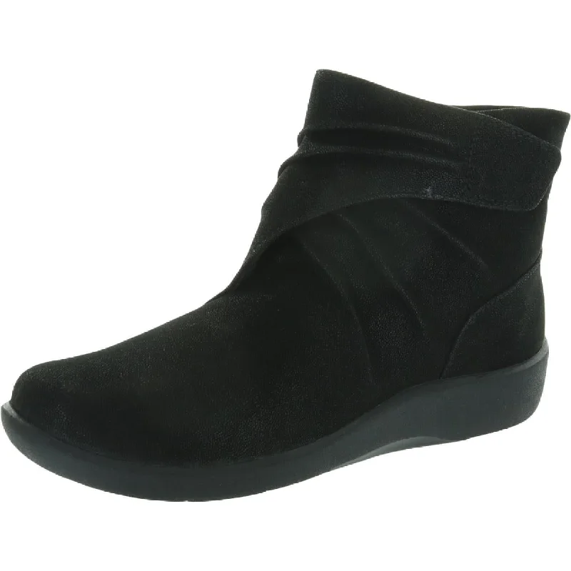 Sillian Tana Womens Faux Leather Ankle Booties