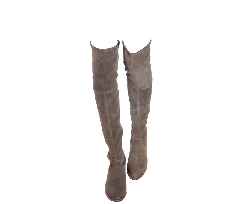 Stuart Weitzman Women's Loden  Suede Lowland Over The Knee Boot