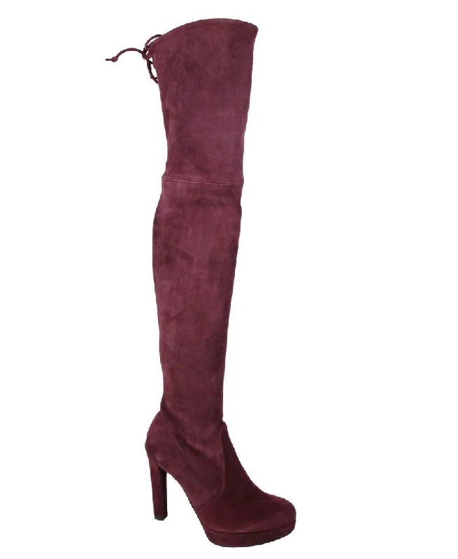 Stuart Weitzman Women's  Suede Over-the-knee Platform Boot