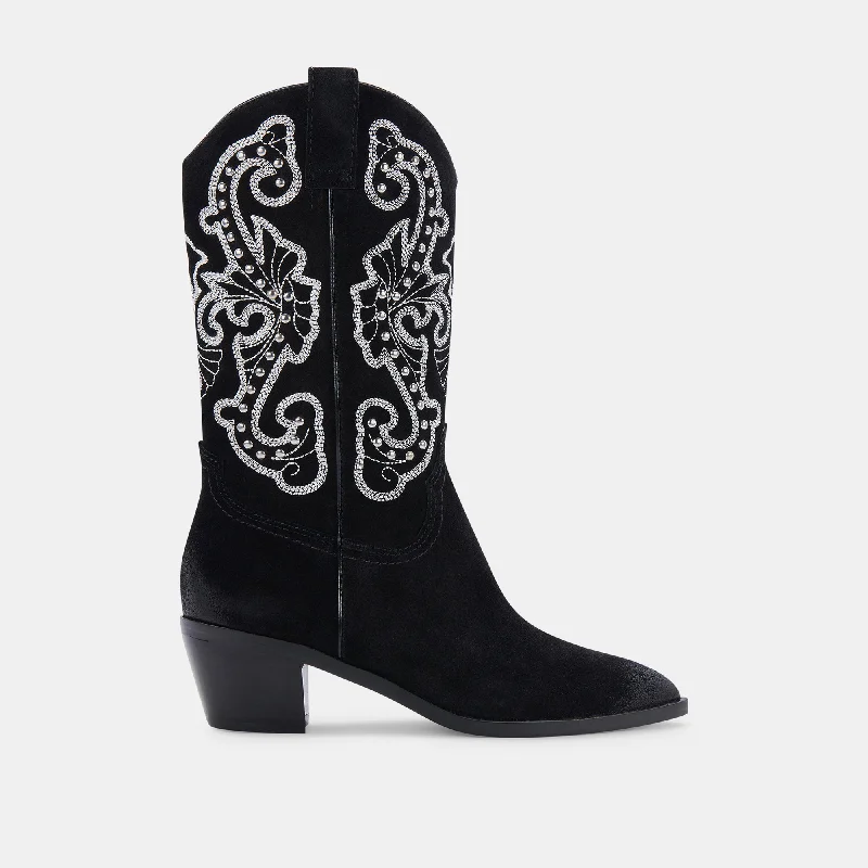 SULA BOOTS BLACK SUEDE