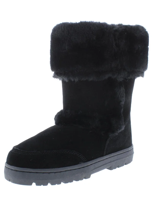 Witty Womens Suede Faux Fur Casual Boots