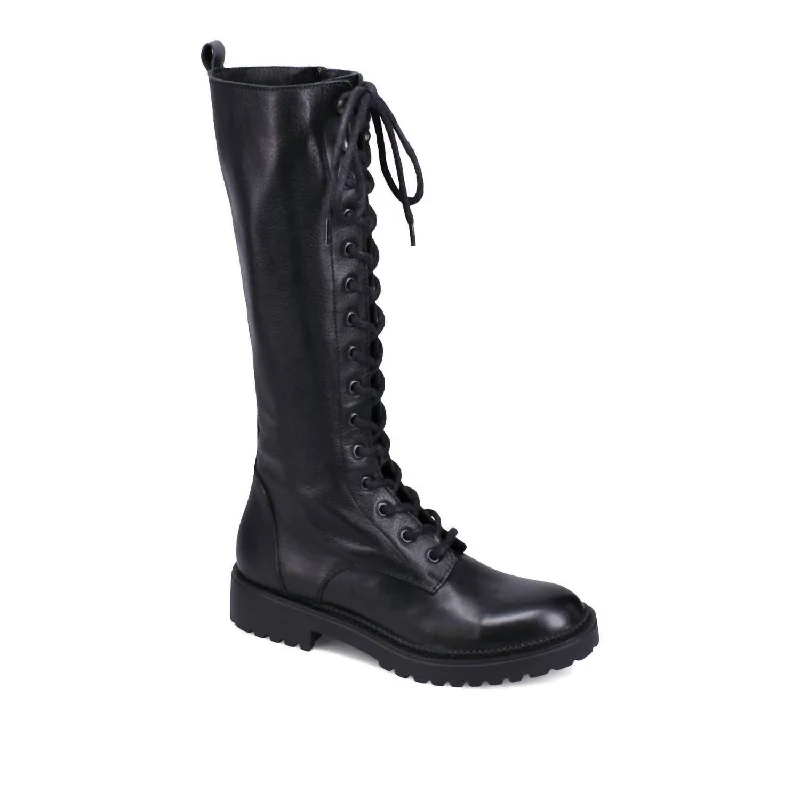 Women's Diana Lace-Up Boots In Black