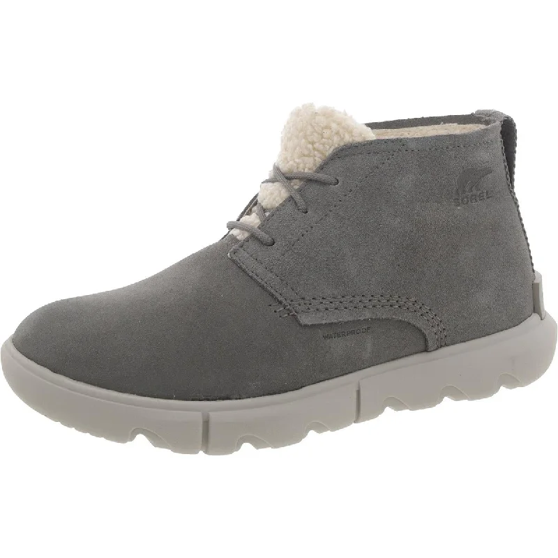 Womens Leather Ankle Chukka Boots