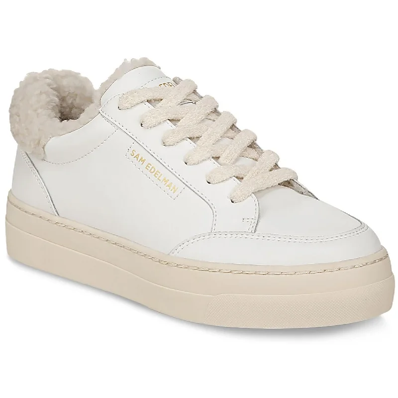 Wess Cozy Womens Leather Lace-Up Casual And Fashion Sneakers