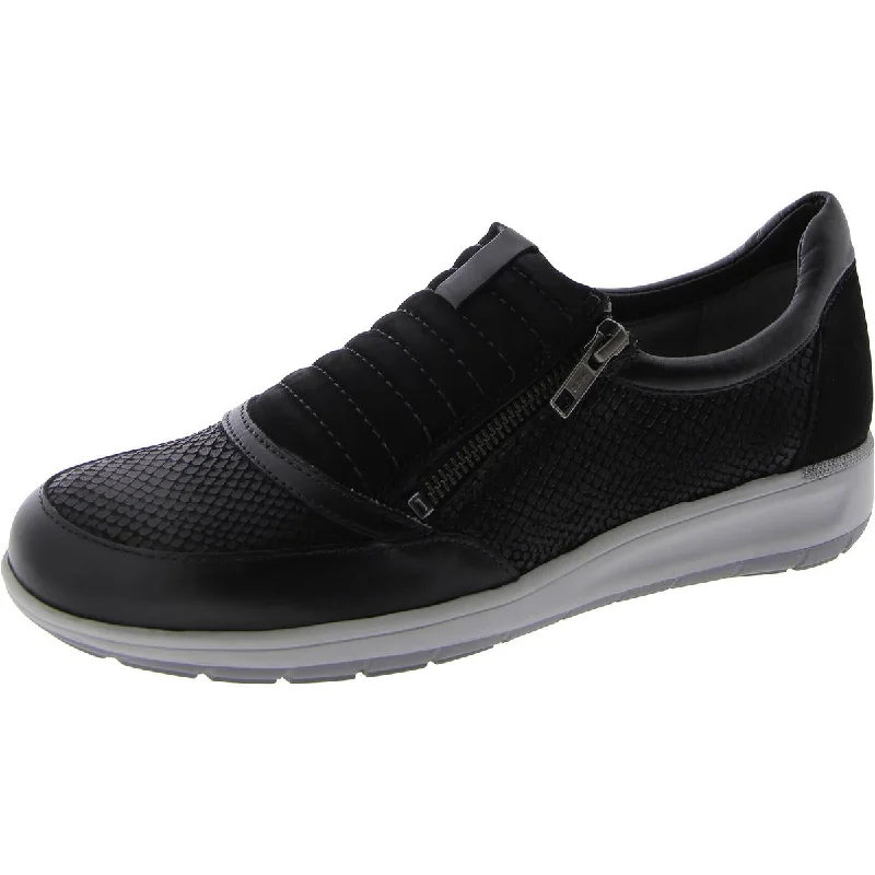 Orion Womens Leather Padded Insole Slip-On Sneakers