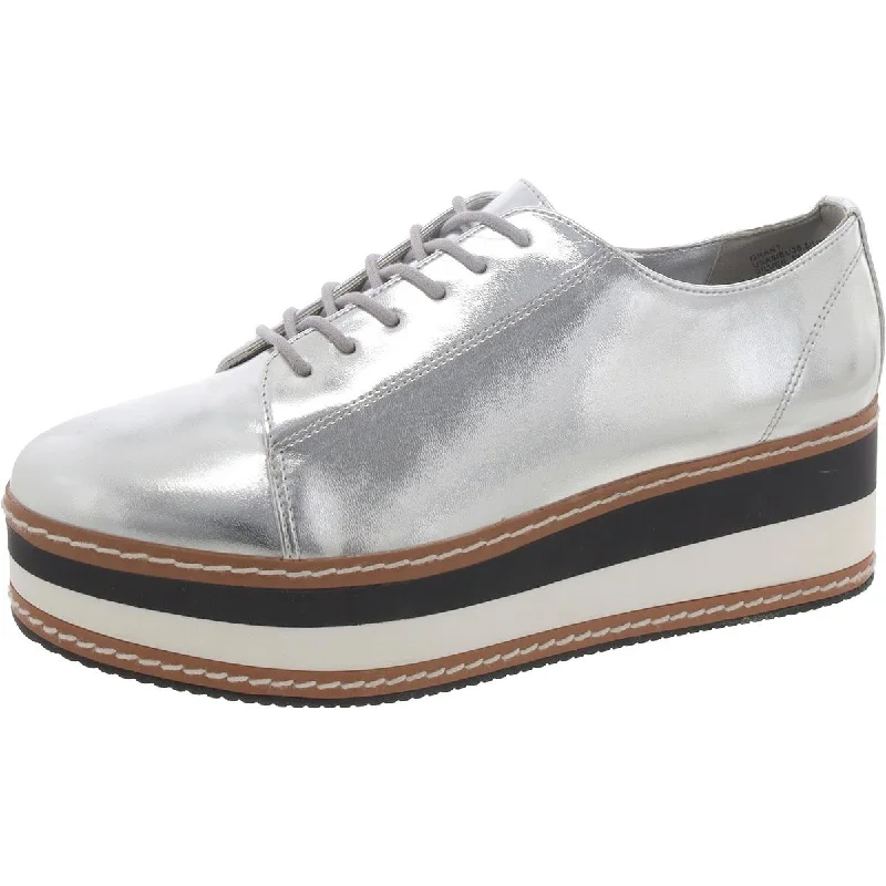 Grant Womens Metallic Lace-Up Casual And Fashion Sneakers