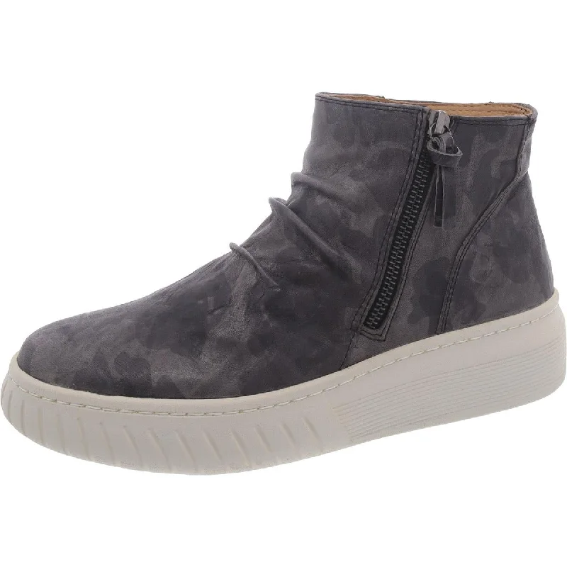 Portland Womens Leather High-Top Casual And Fashion Sneakers