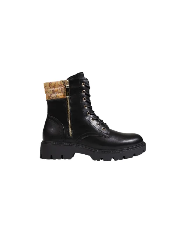 Alviero Martini Prima Classe Zip-Up Polyurethane Rubber Sole Boots