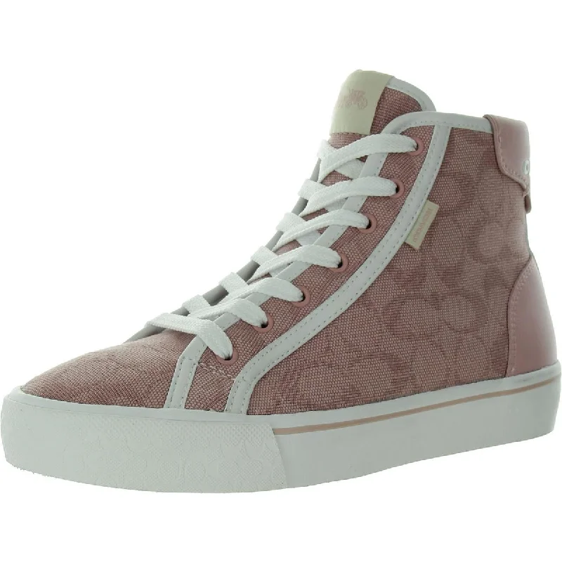 City Sole Canvas Hightop Womens Monogram Fasion Casual And Fashion Sneakers