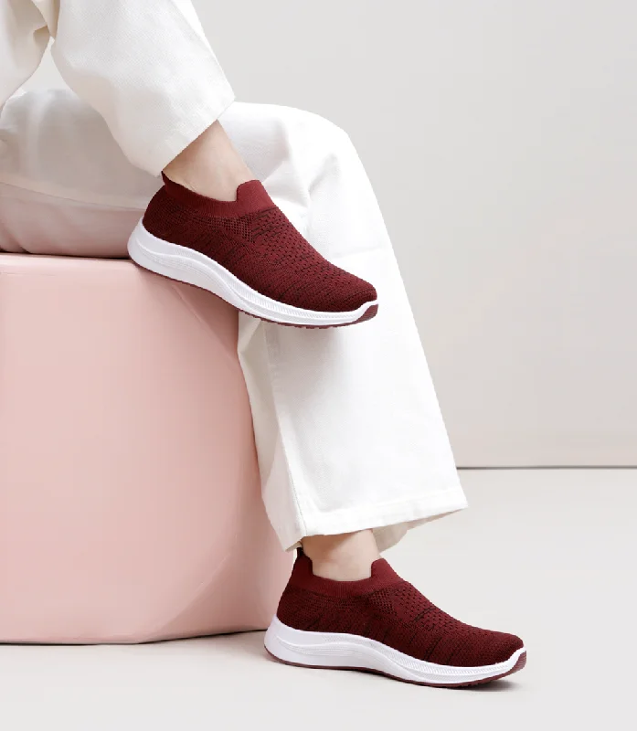 BW10062-MAROON-Women Sneaker