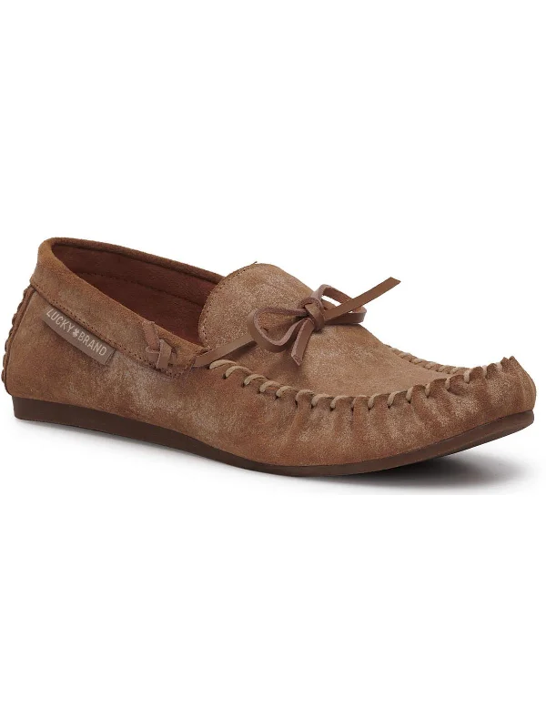 GEVVIE Womens Leather Tassel Moccasins