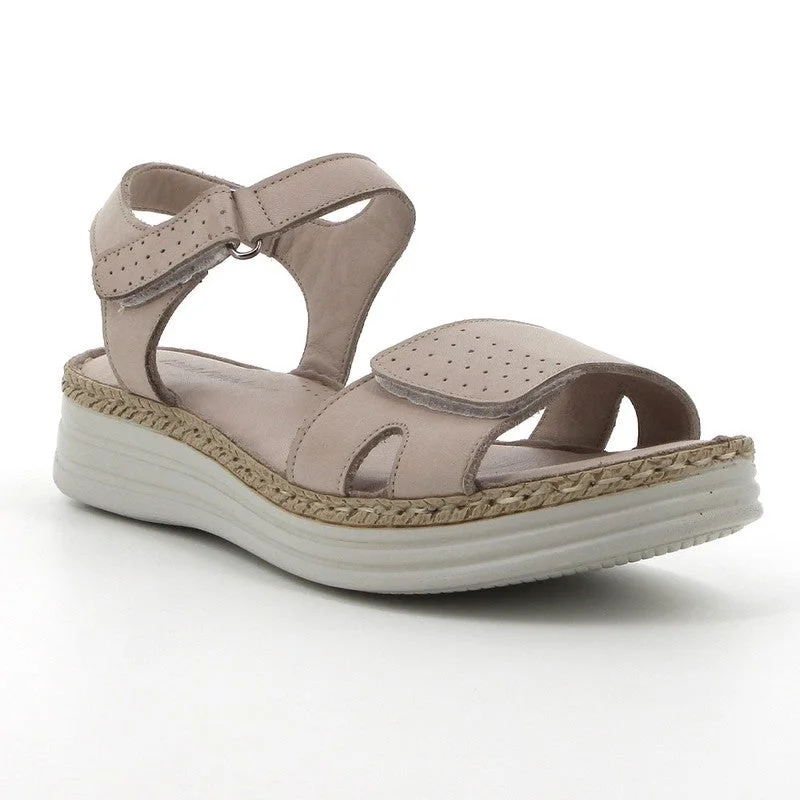 Hush Puppies Nala Leather Strap Sandals - Silver