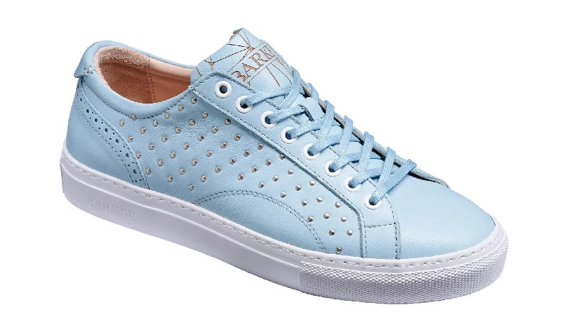 Isla - Pale Blue Calf / Studs Rubber Cup Sole Women Sneaker