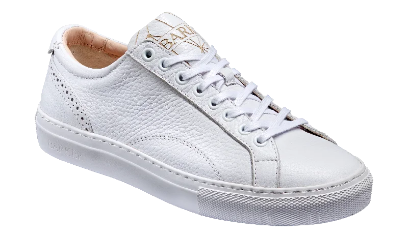 Isla - White Grain Rubber Cup Sole Sneaker Shoe