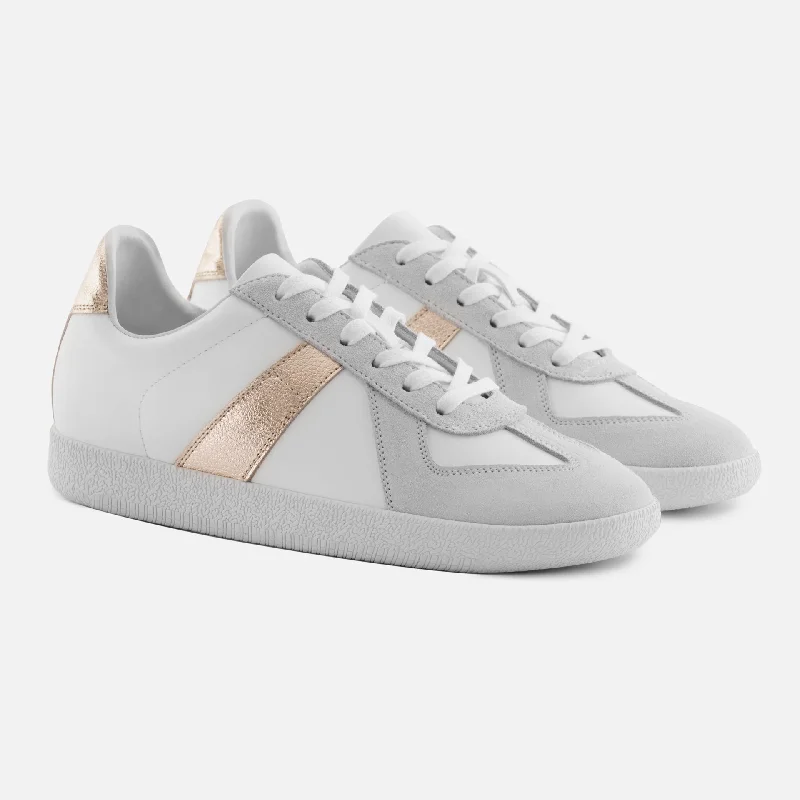 Morgen Trainers - Women's Metallic Leather & Suede