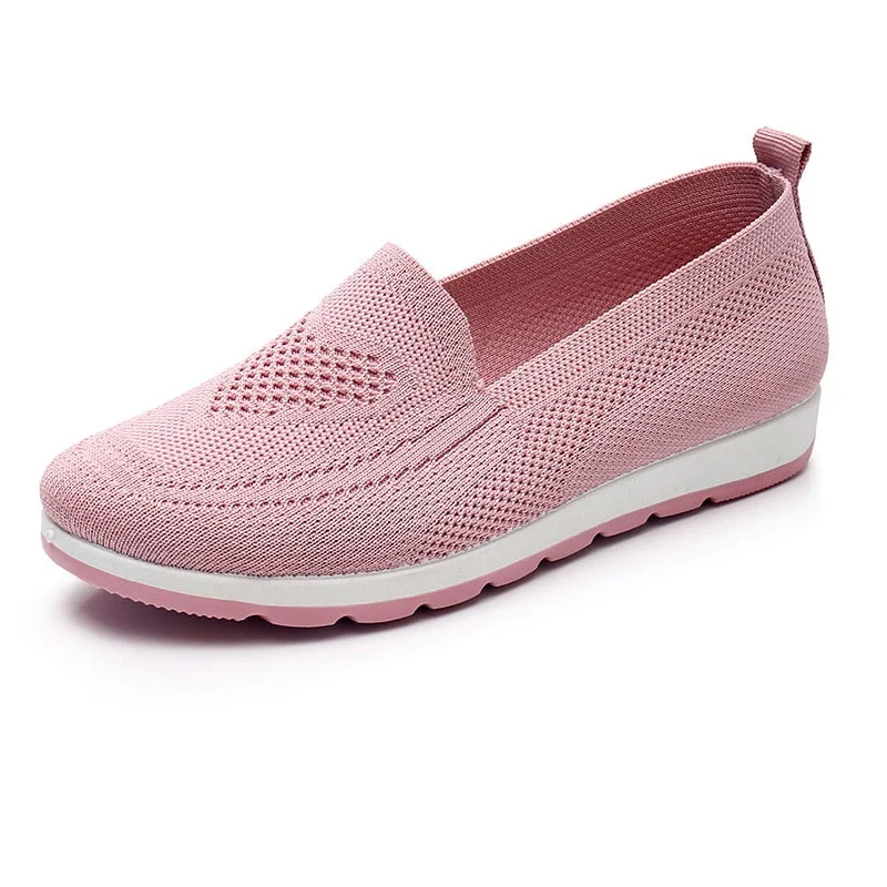 Women's Summer Canvas Solid Slip-On Casual Breathable Flat Shoes